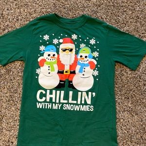 Boys holiday shirt 10/12 (L)